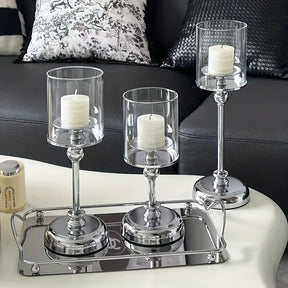 Bougeoirs Rétro Luxe pour Mariages - Élégance Romantique en Métal Durable