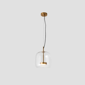Suspension LED Rétro en Verre Doré - Éclairage Élégant et Écoénergétique