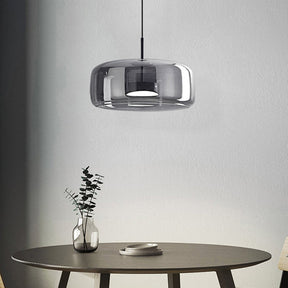 Suspension LED Rétro en Verre Doré - Éclairage Élégant et Écoénergétique