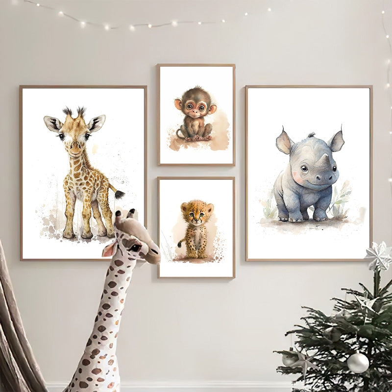 Affiches Animaux Mignons pour Enfants | Décoration Joyeuse et Ludique