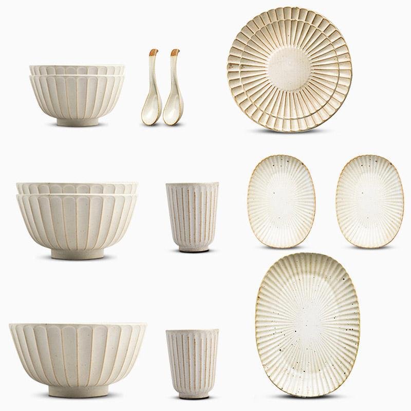 Ensemble de Dîner en Grès - 21 Pièces Élégantes et Durables
