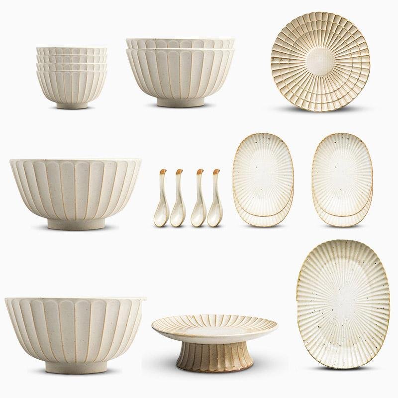 Ensemble de Dîner en Grès - 21 Pièces Élégantes et Durables