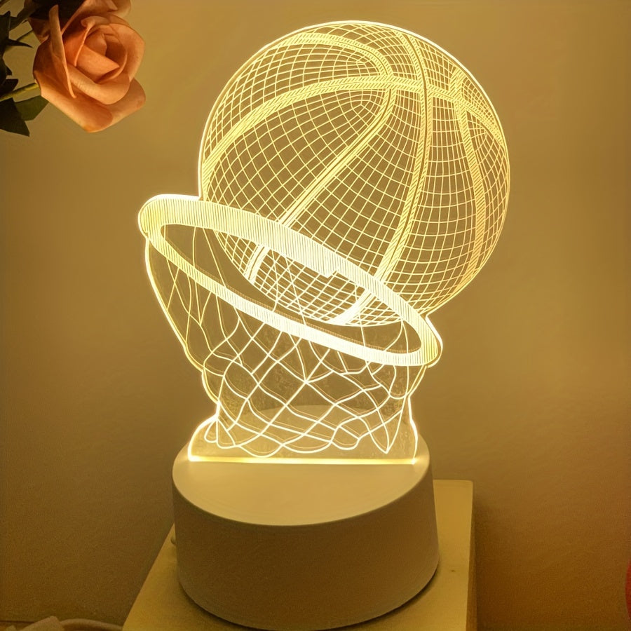 Lampe Illusion 3D Basketball - Éclairage LED USB et Design Unique