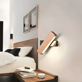 Lampe Murale LED en Bois - Design Scandinave et Éclairage Chaud