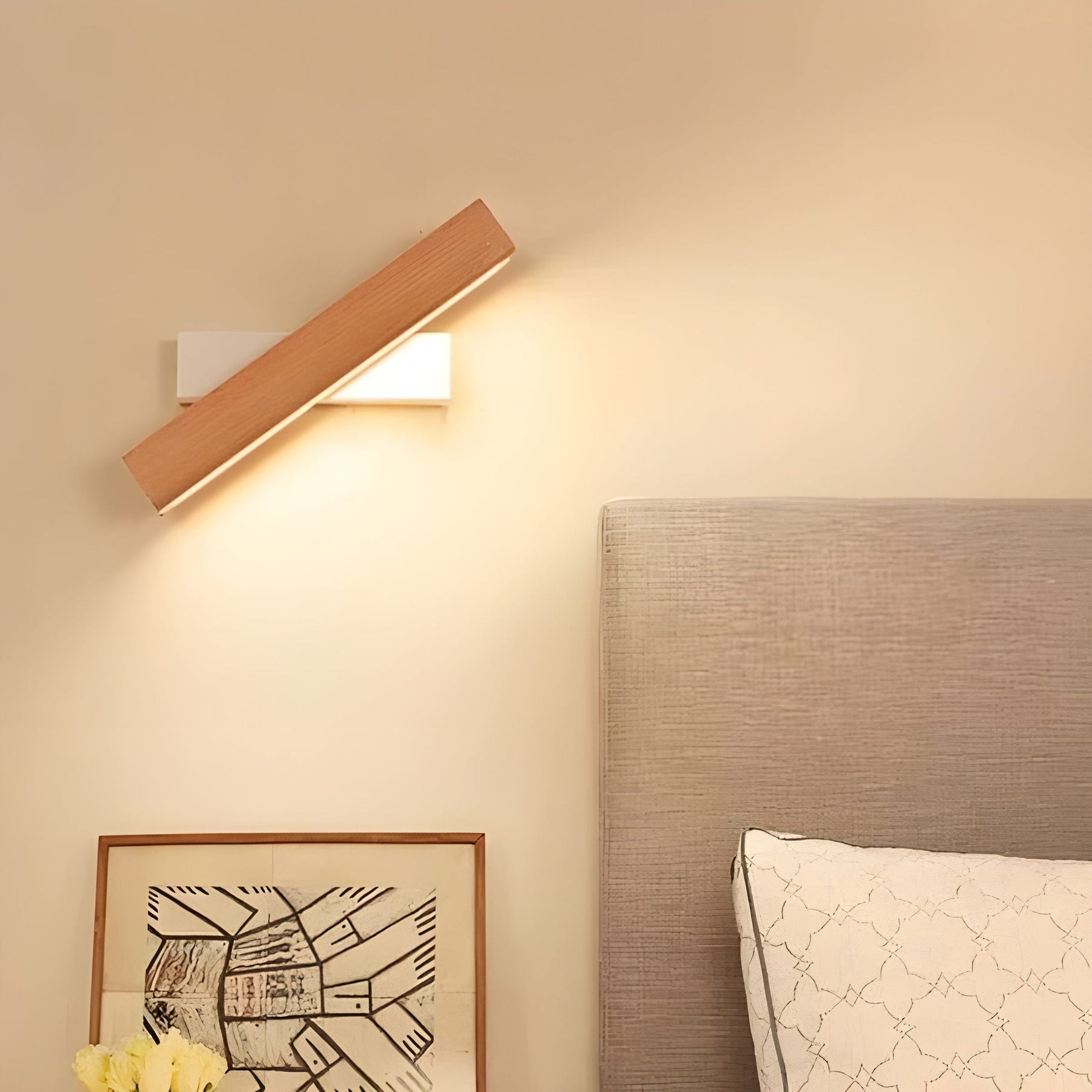 Lampe Murale LED en Bois - Design Scandinave et Éclairage Chaud
