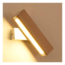 Lampe Murale LED en Bois - Design Scandinave et Éclairage Chaud