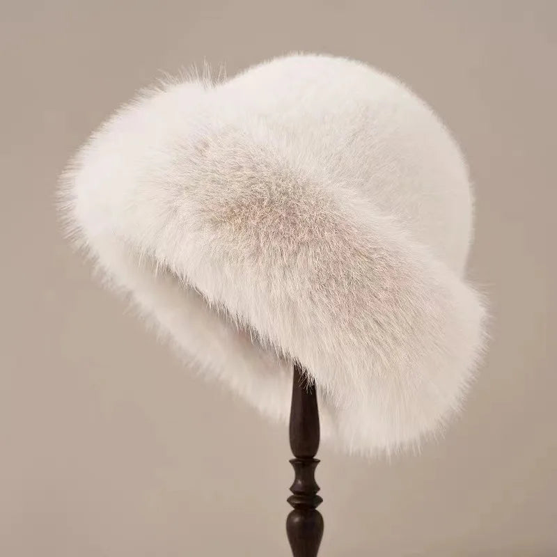 Chapeau en Fausse Fourrure Luxe - Élégance et Confort pour Hiver