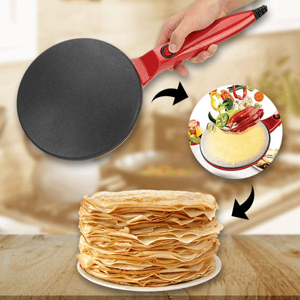 Appareil à Crêpes Électrique - Cuisson Rapide et Facile à 30 Secondes