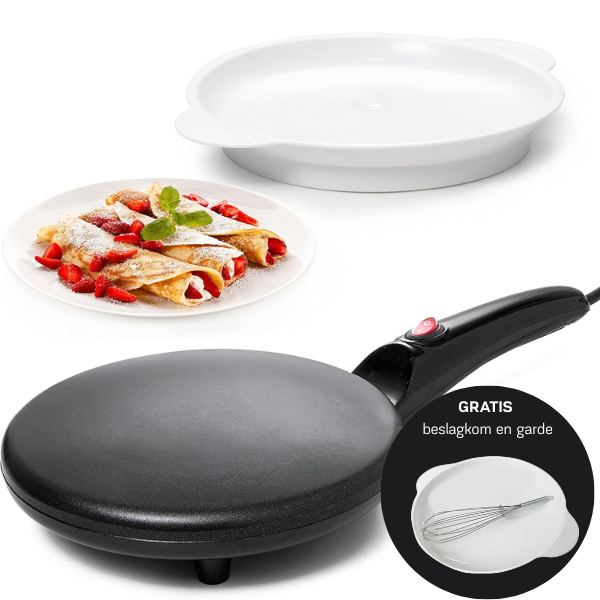 Appareil à Crêpes Électrique - Cuisson Rapide et Facile à 30 Secondes