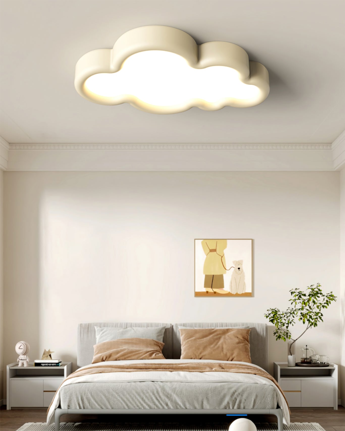Lampe de Plafond Royale pour Enfant - Design Nuageux et Éclairage Accueillant