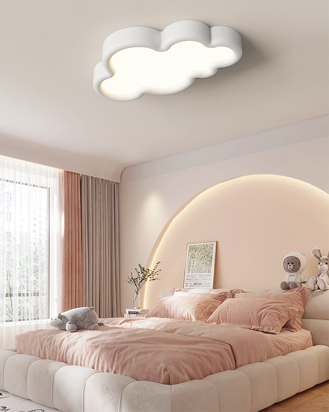 Lampe de Plafond Royale pour Enfant - Design Nuageux et Éclairage Accueillant
