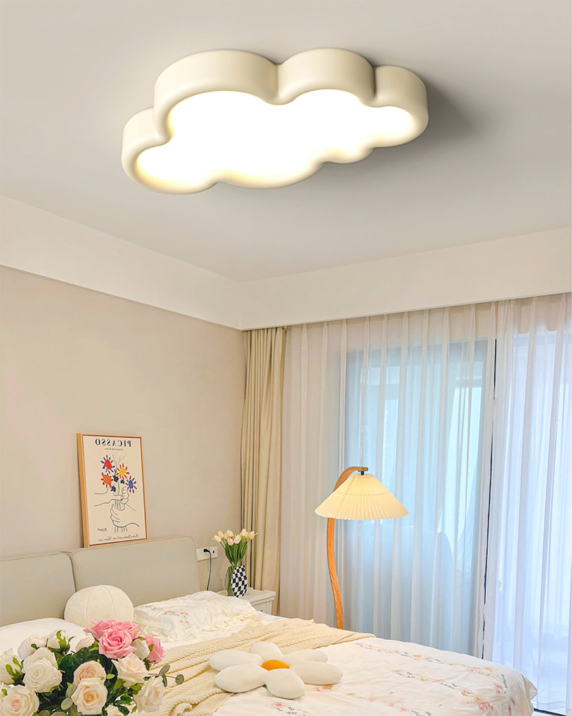 Lampe de Plafond Royale pour Enfant - Design Nuageux et Éclairage Accueillant