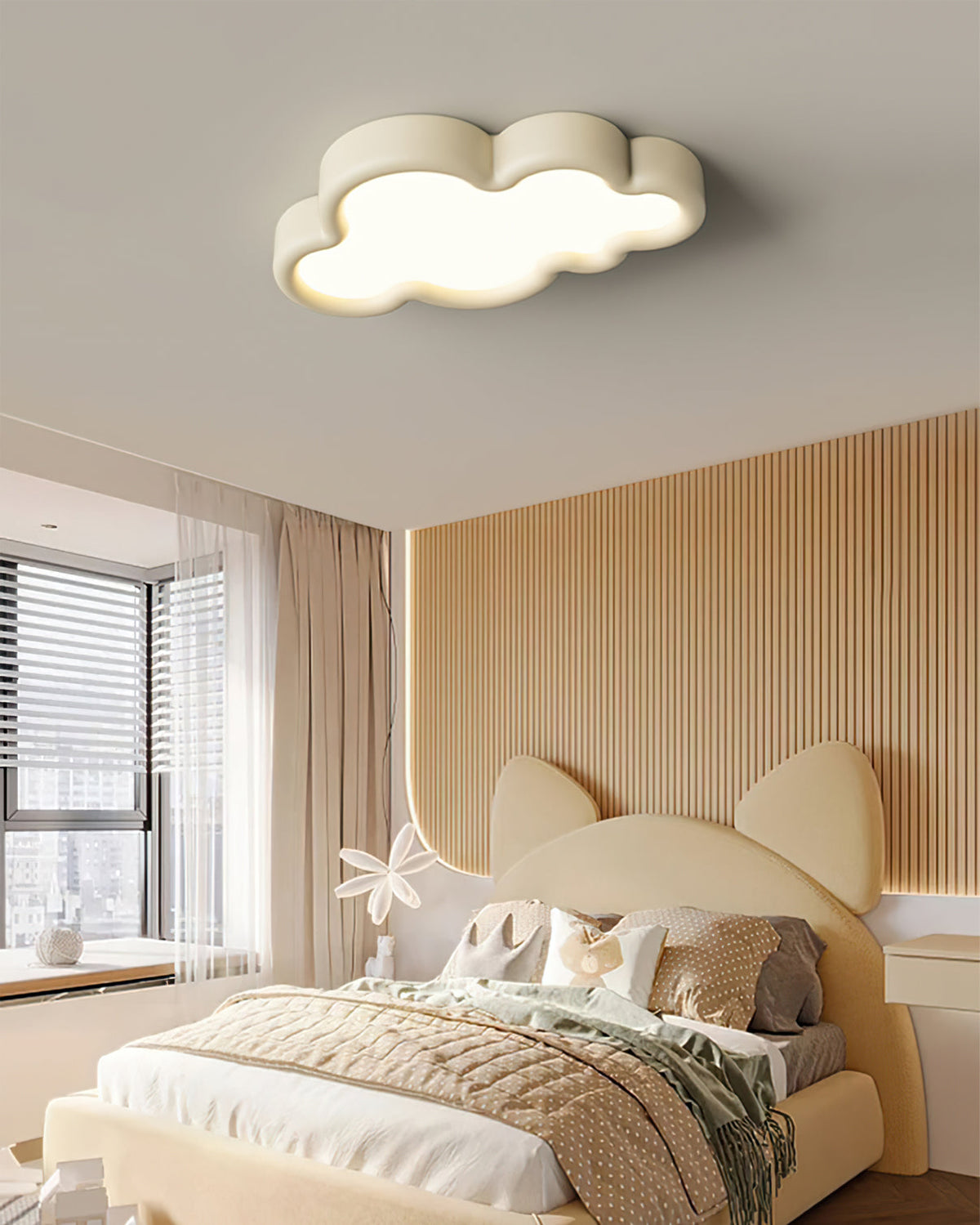 Lampe de Plafond Royale pour Enfant - Design Nuageux et Éclairage Accueillant
