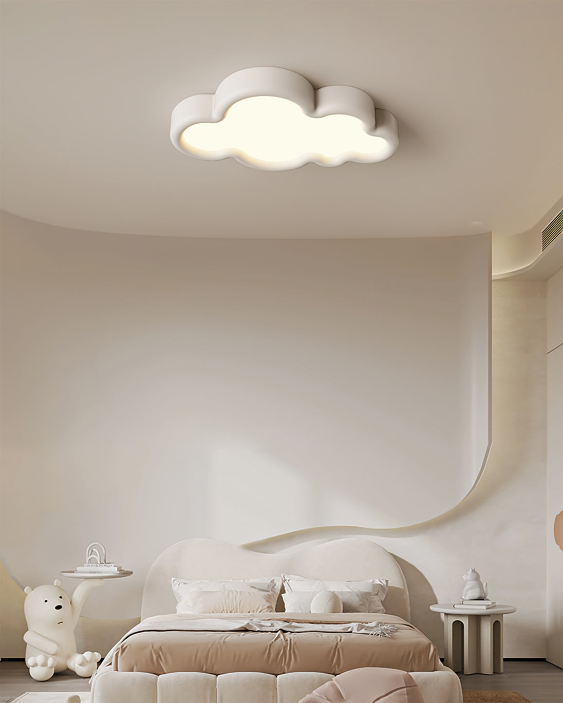 Lampe de Plafond Royale pour Enfant - Design Nuageux et Éclairage Accueillant