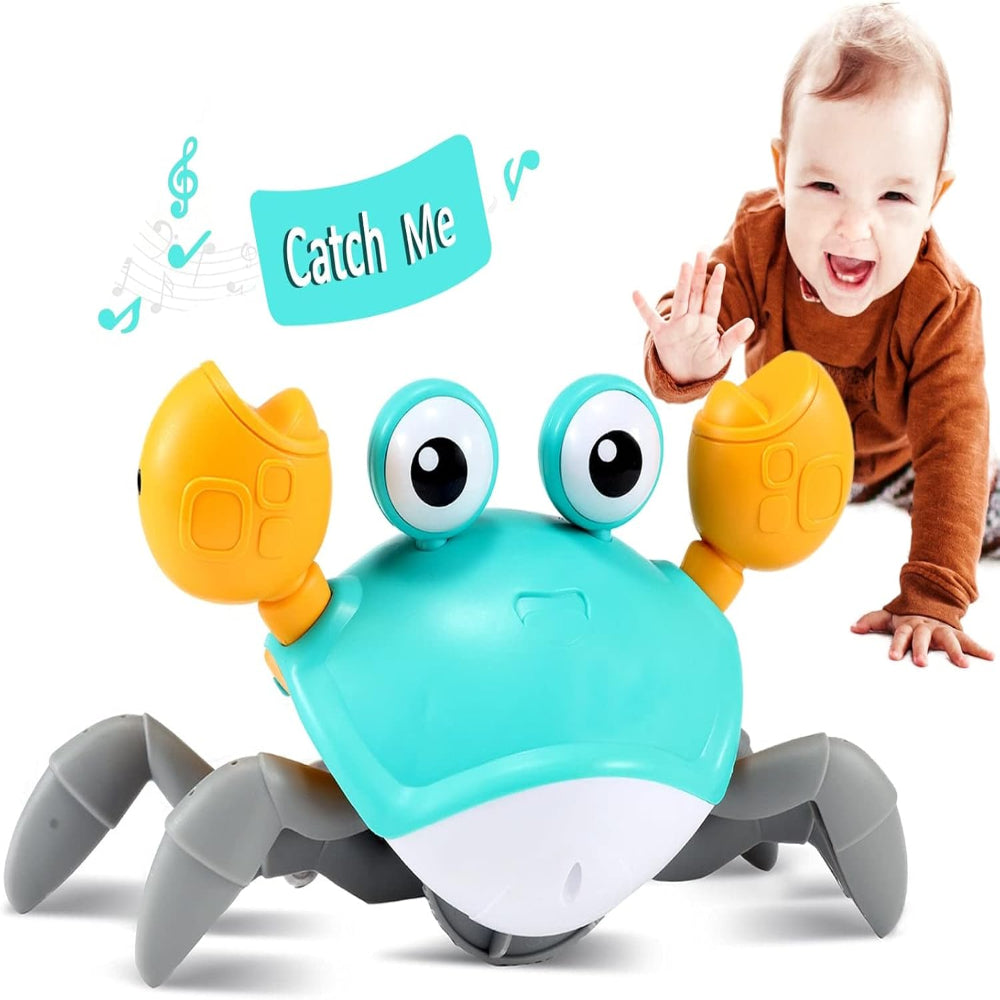 Jouet Interactif Crabe Rampant - Musique et Lumières Colorées pour Bébé