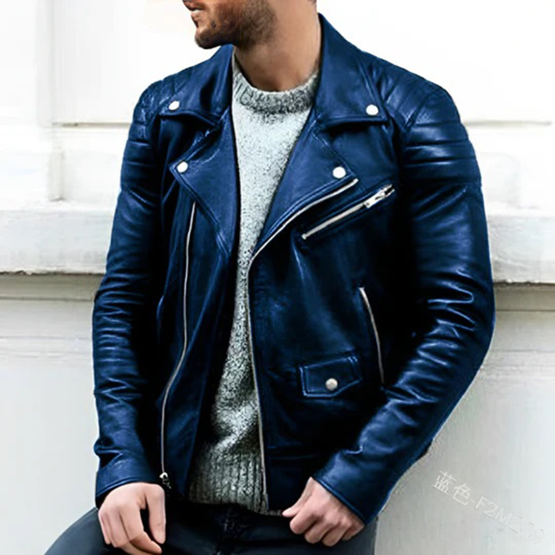 Veste de Biker en Cuir Synthétique - Style Robuste et Confort Durable