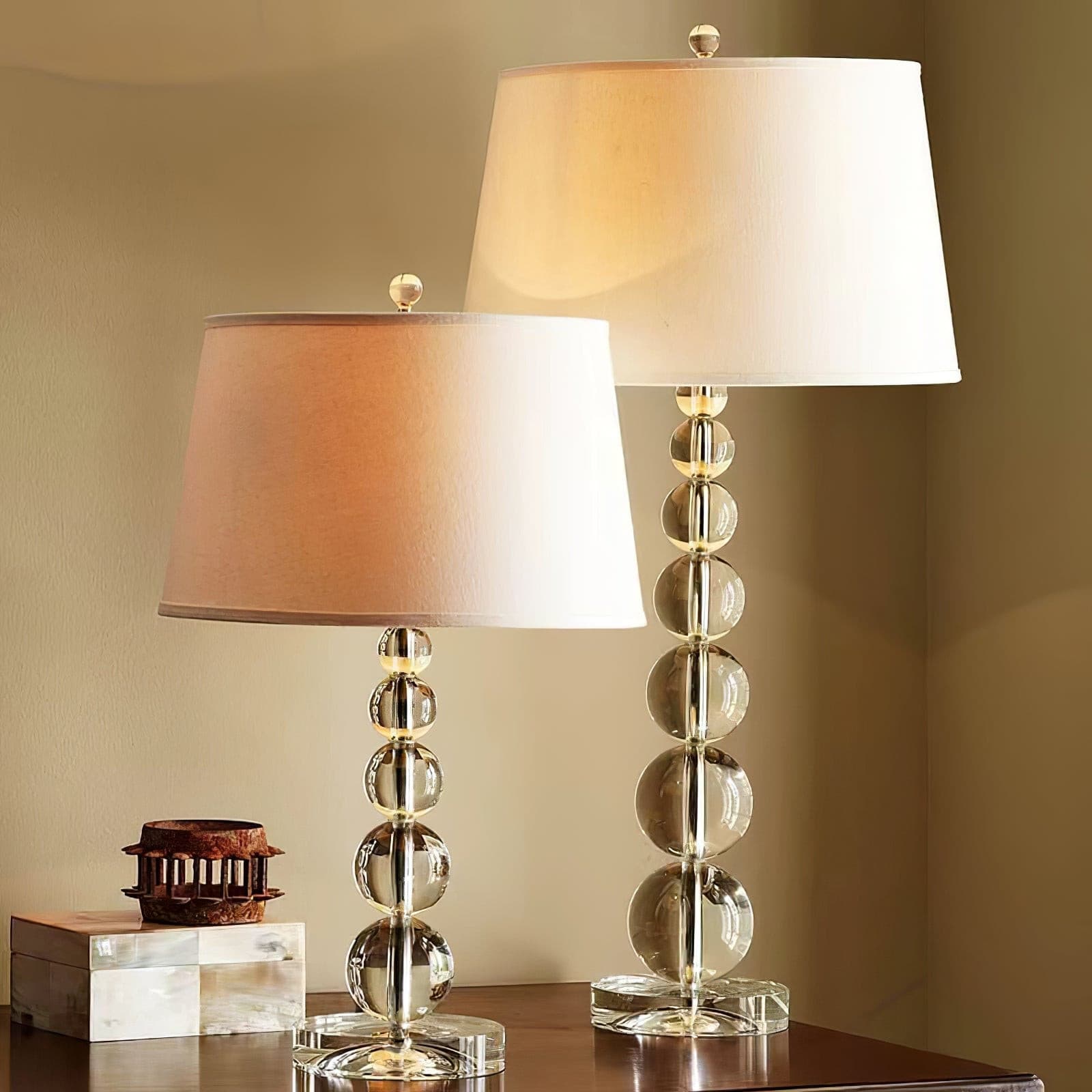 Lampe de Table en Cristal - Élégance et Ambiance Chaleureuse