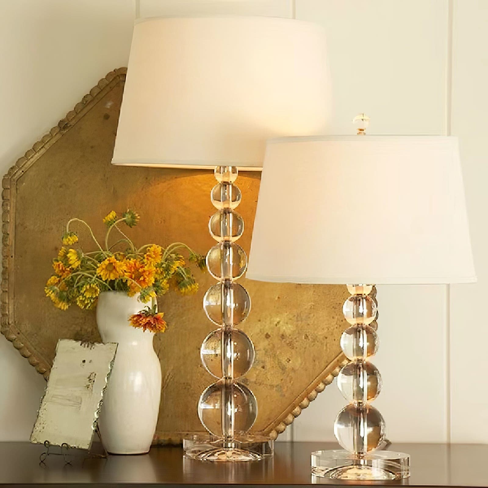 Lampe de Table en Cristal - Élégance et Ambiance Chaleureuse