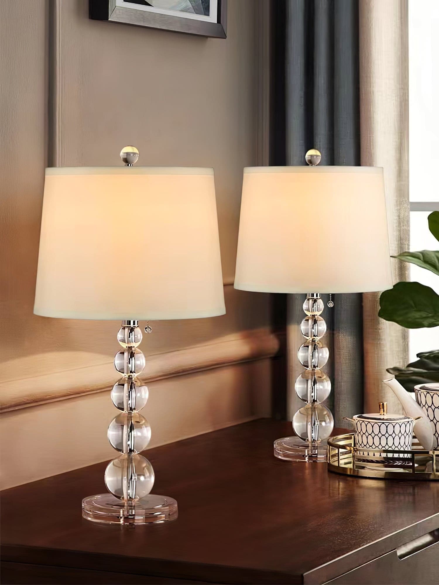 Lampe de Table en Cristal - Élégance et Ambiance Chaleureuse