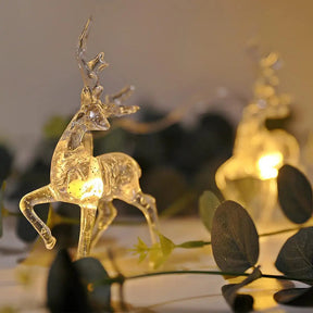 Guirlande d'Élan Lumineuse pour Noël - Décoration Festive avec 10 Lumières LED