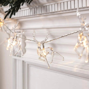 Guirlande d'Élan Lumineuse pour Noël - Décoration Festive avec 10 Lumières LED