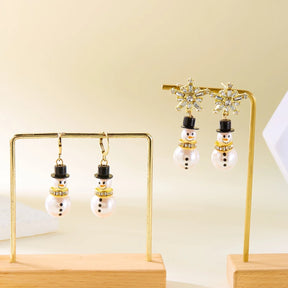 Boucles d'oreilles Flocon de Neige - Élégantes et Confortables pour Noël