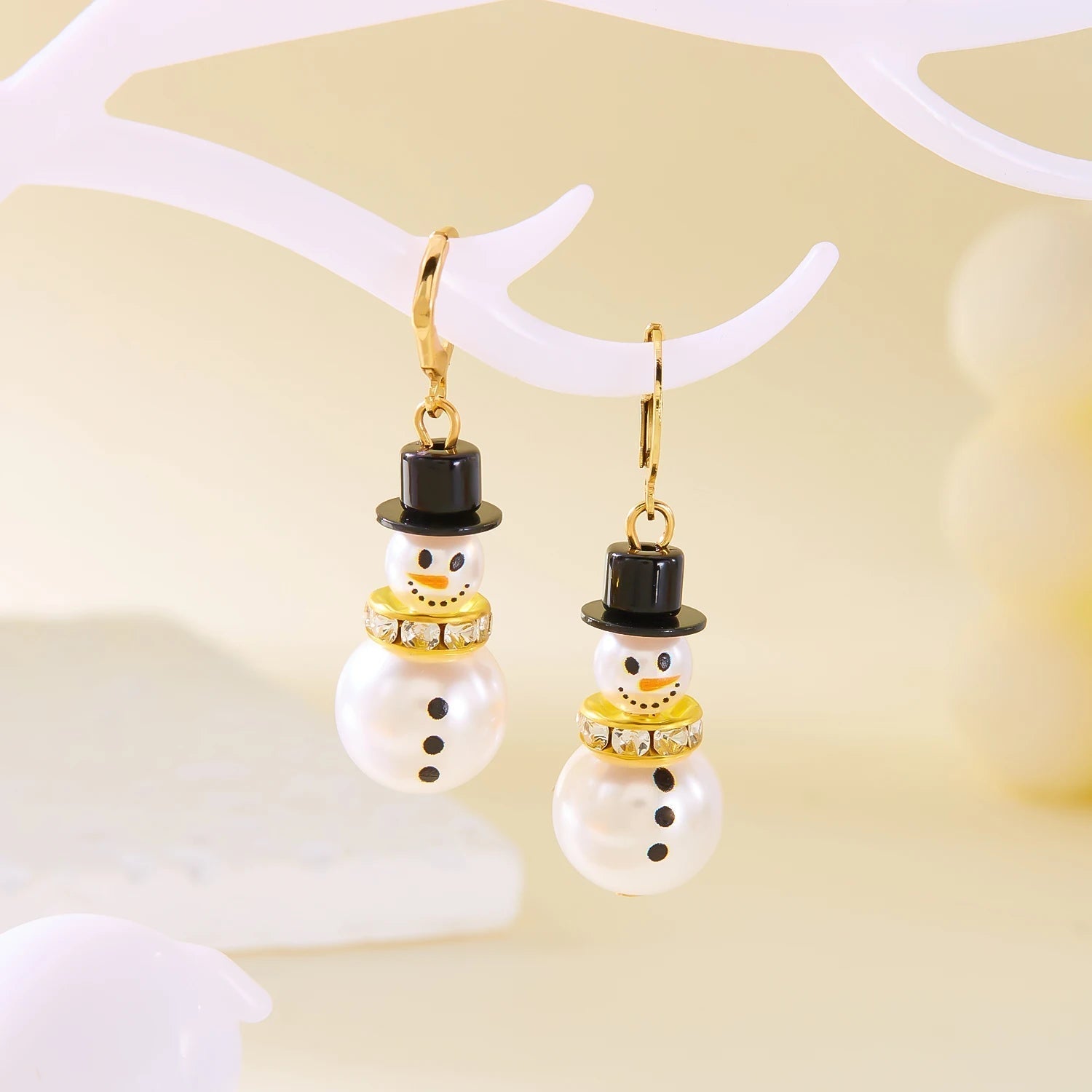 Boucles d'oreilles Flocon de Neige - Élégantes et Confortables pour Noël