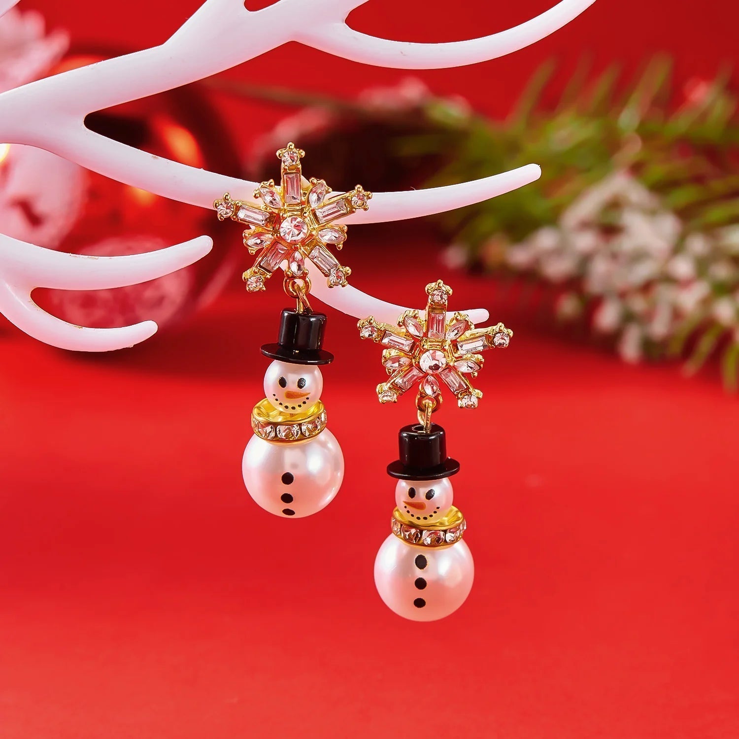 Boucles d'oreilles Flocon de Neige - Élégantes et Confortables pour Noël
