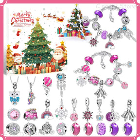 Bracelet de Compte à Rebours de Noël - Perles Colorées pour Enfants