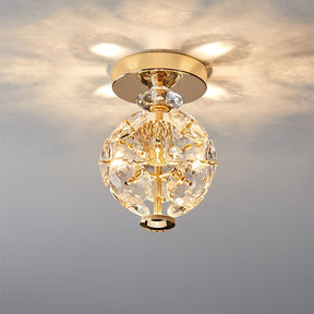 Lampe de Plafond en Cristal Poli - Éclairage Élégant et Ambiance Romantique