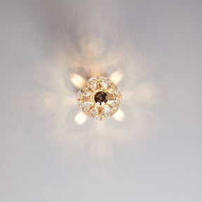 Lampe de Plafond en Cristal Poli - Éclairage Élégant et Ambiance Romantique