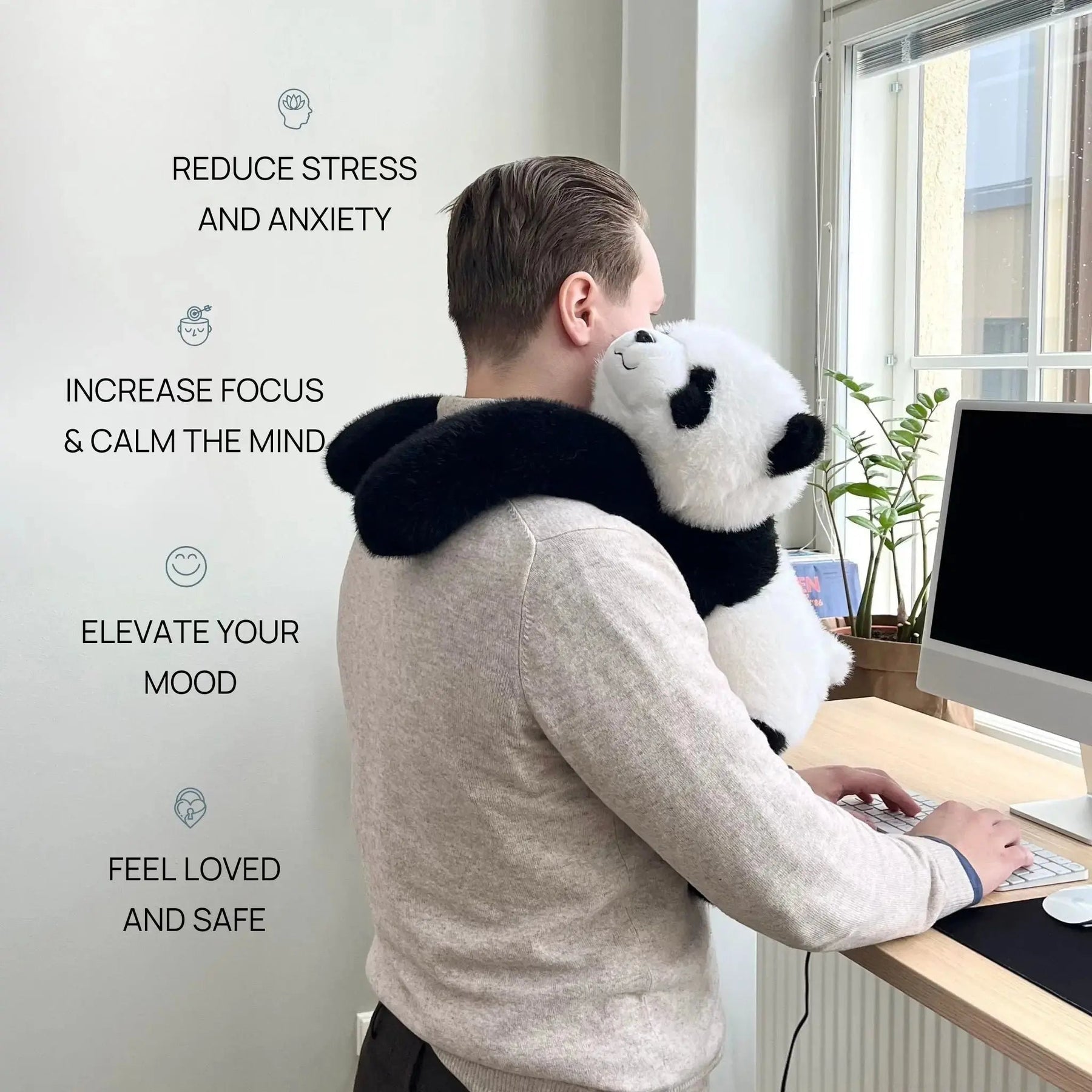 Coussin Anti-stress Doux - Câlins Apaisants pour Détente et Sommeil