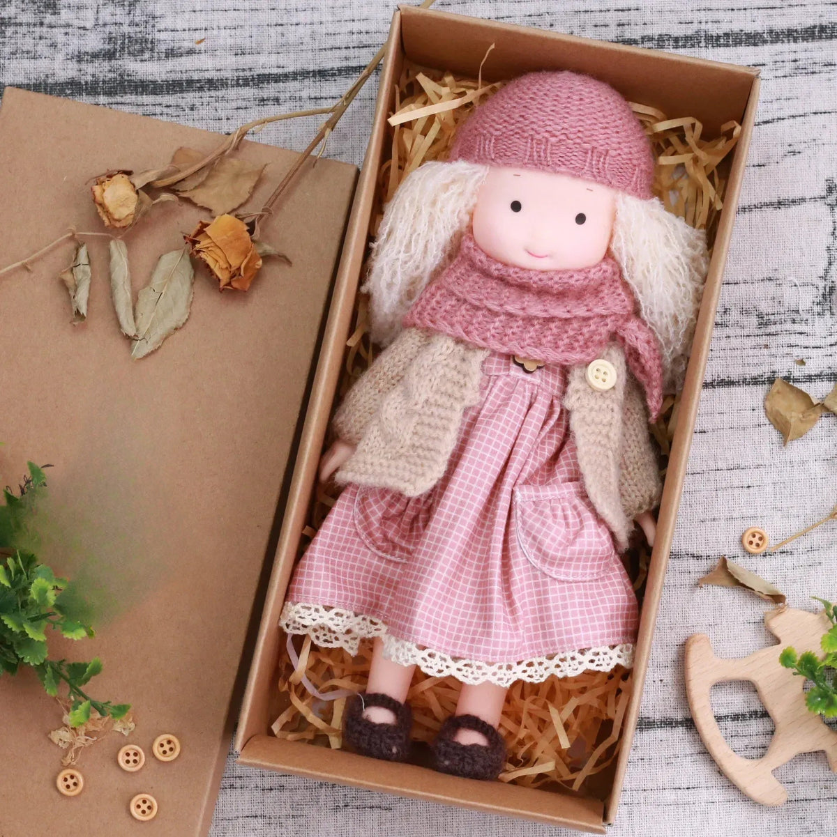 Poupée en Peluche à Habiller - Accessoires pour Jeu Créatif et Câlins