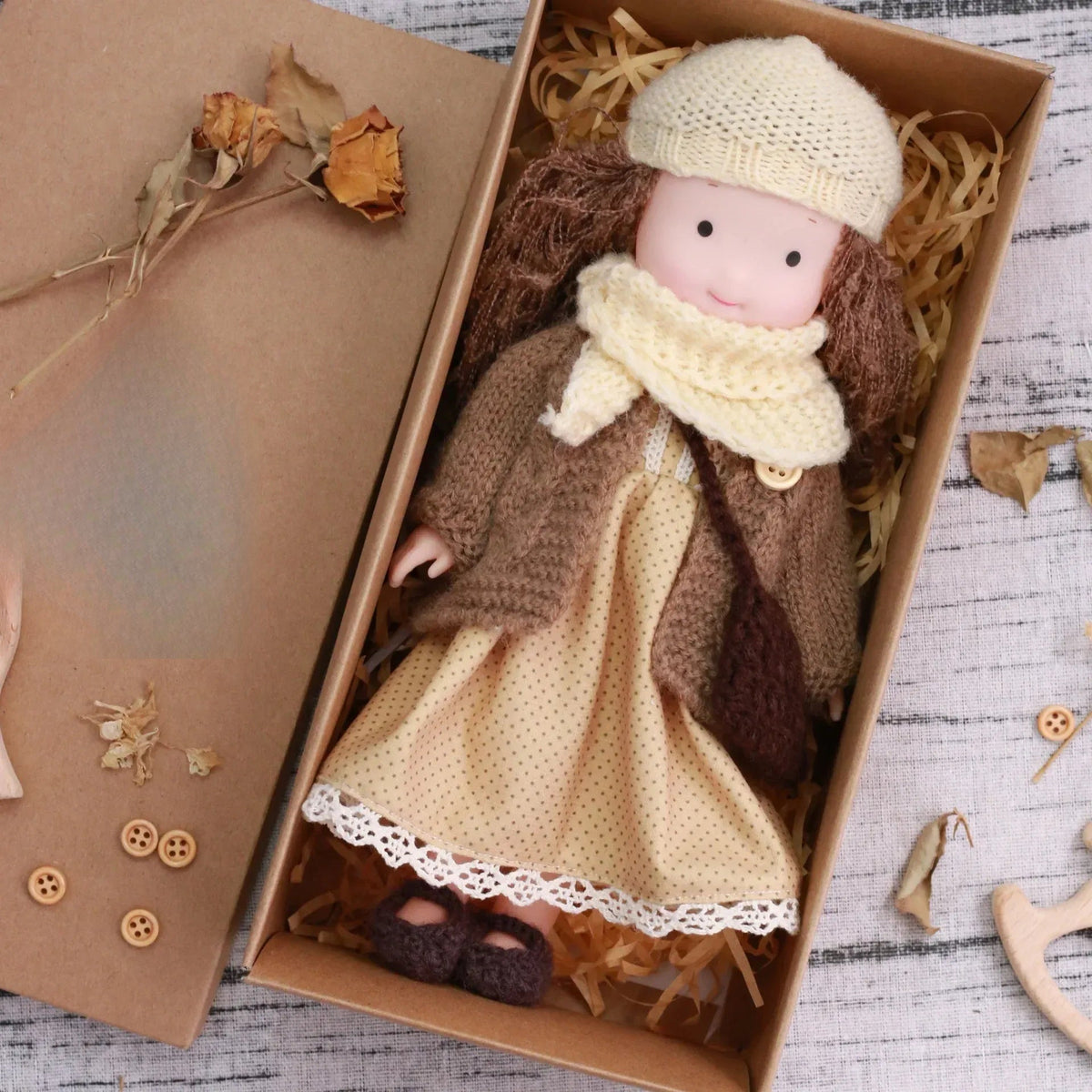 Poupée en Peluche à Habiller - Accessoires pour Jeu Créatif et Câlins