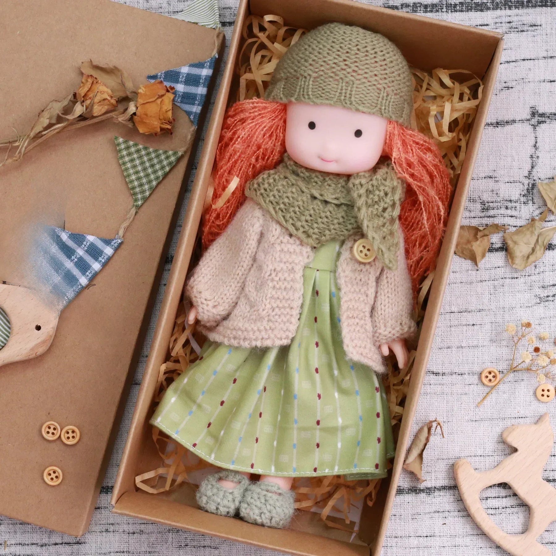 Poupée en Peluche à Habiller - Accessoires pour Jeu Créatif et Câlins