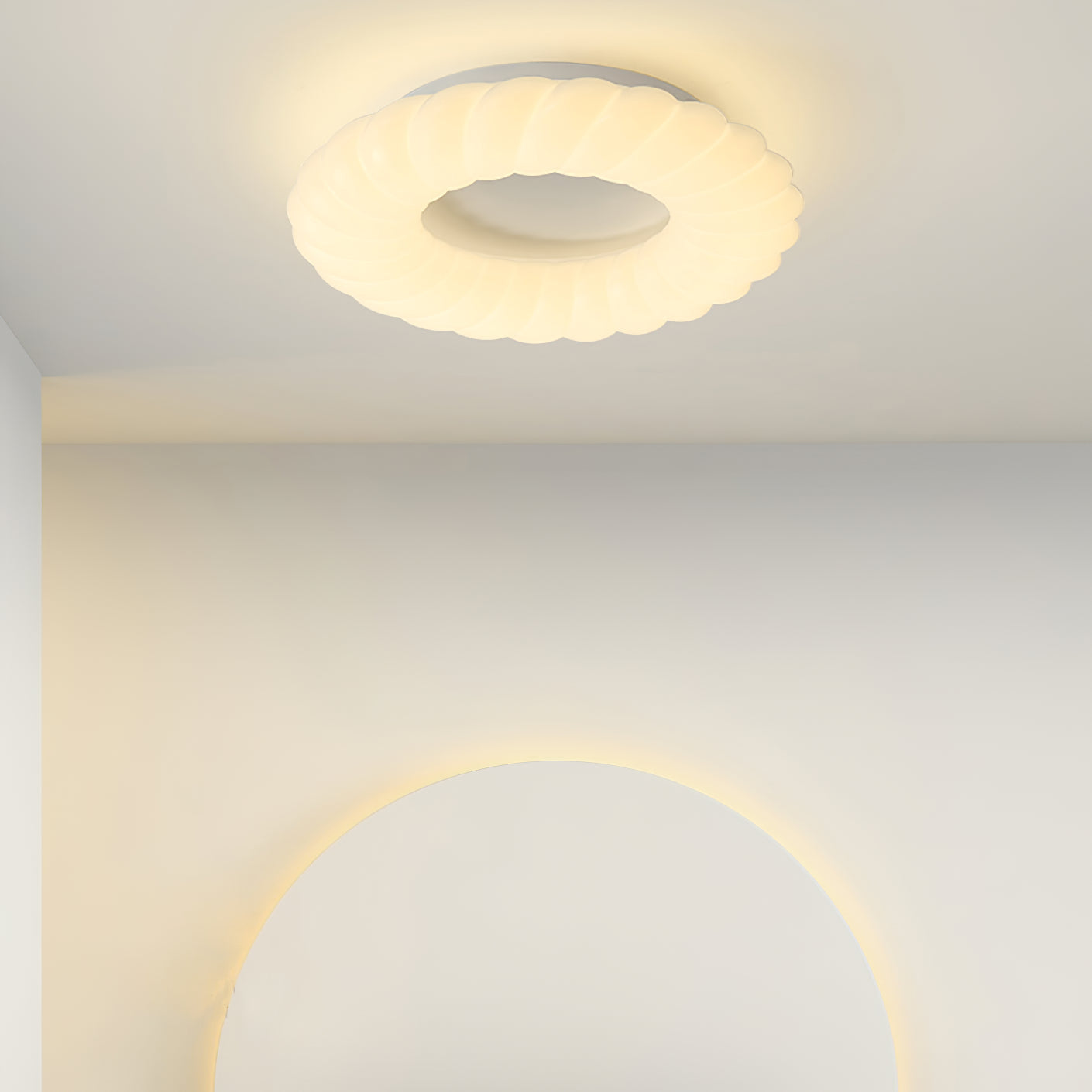 Lampe de Plafond Design Donut - Éclat Doux et Ambiance Magique