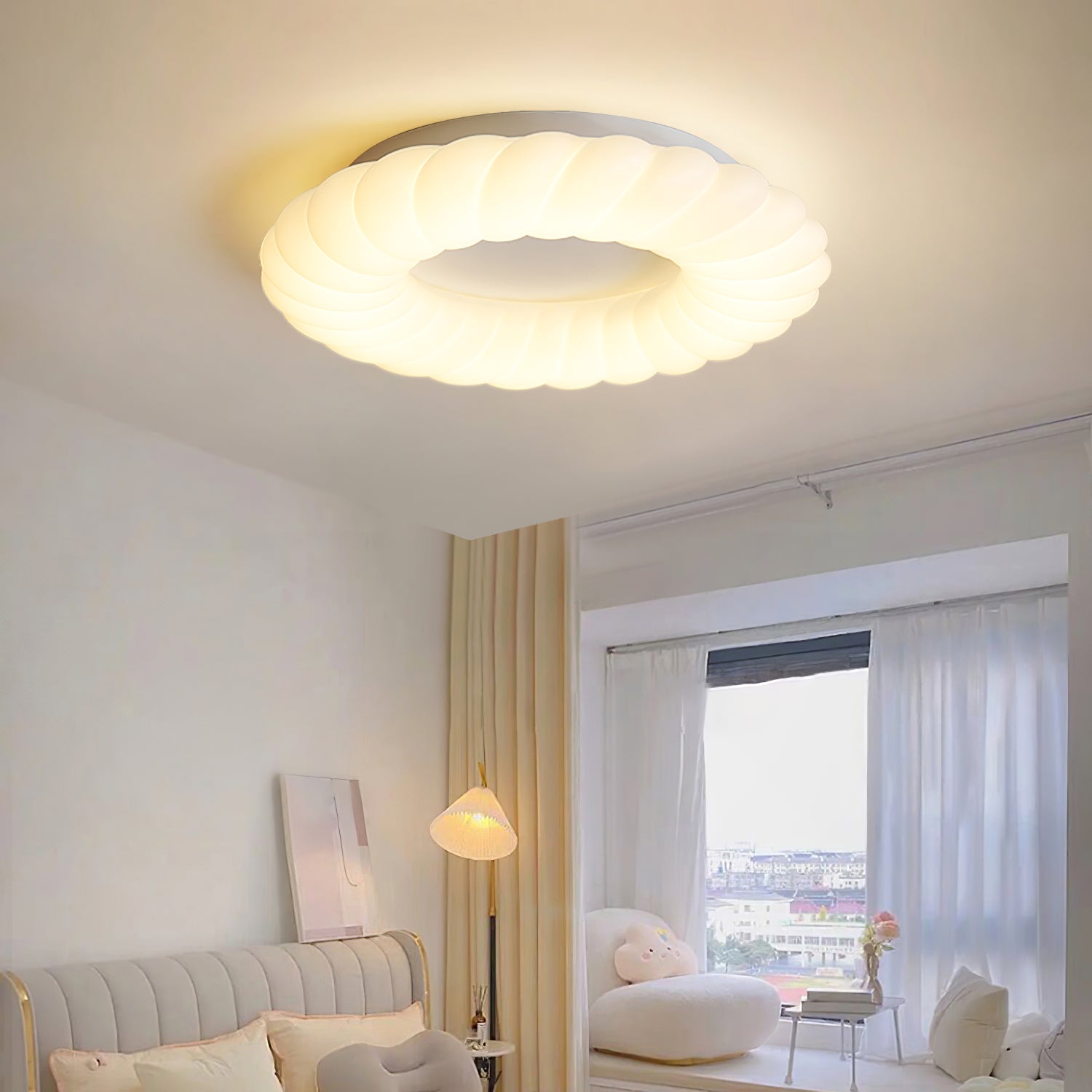 Lampe de Plafond Design Donut - Éclat Doux et Ambiance Magique