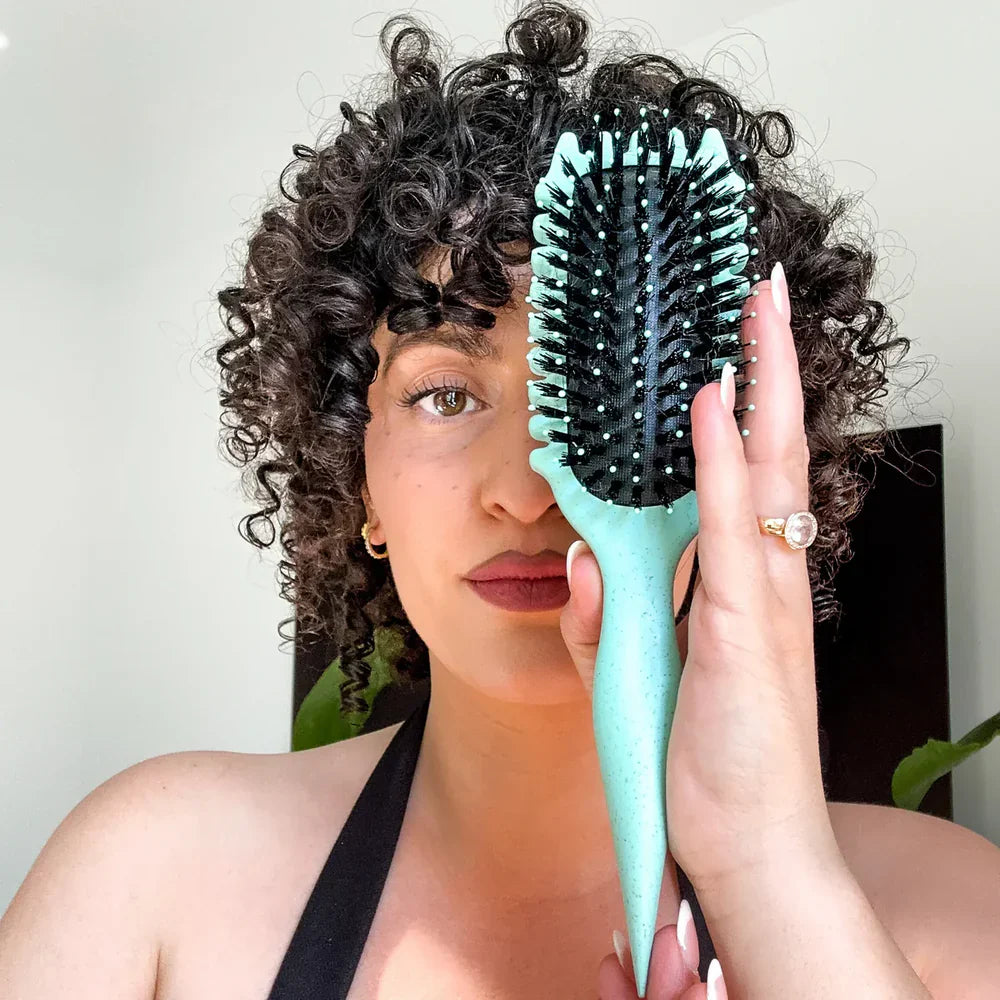 Brosse Démêlante Anti-Frisottis pour Boucles - Démêlage Doux et Définition Parfaite