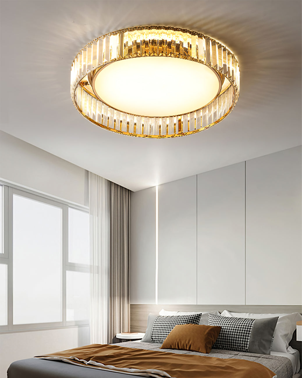 Plafonnier Moderne en Cristal - Design Élégant et Sophistiqué