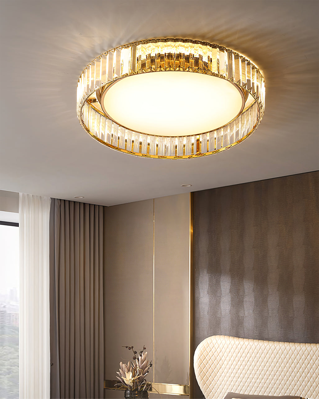 Plafonnier Moderne en Cristal - Design Élégant et Sophistiqué