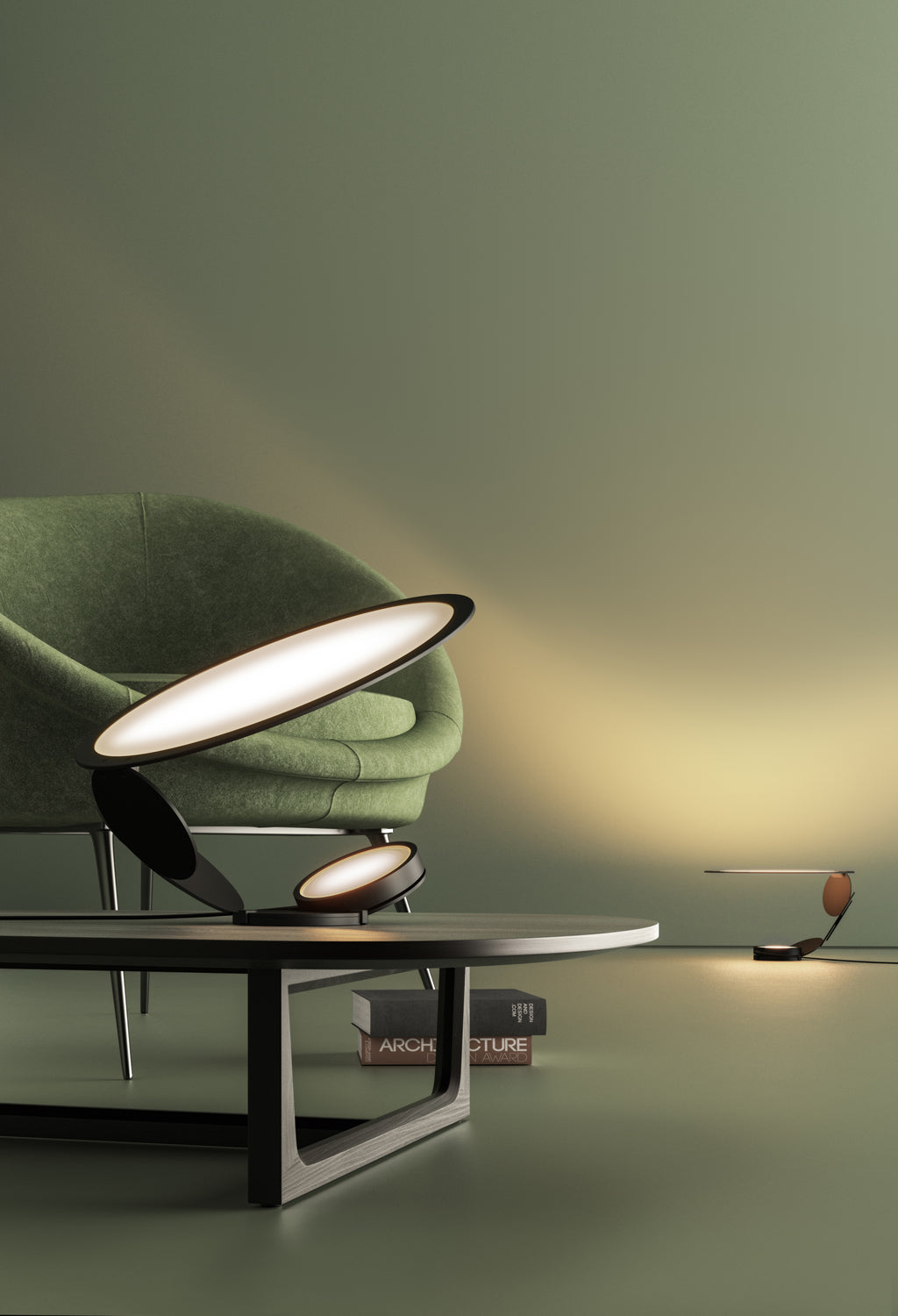 Lampe de Table Élégante - Détails Sculptés et Éclairage Atmosphérique