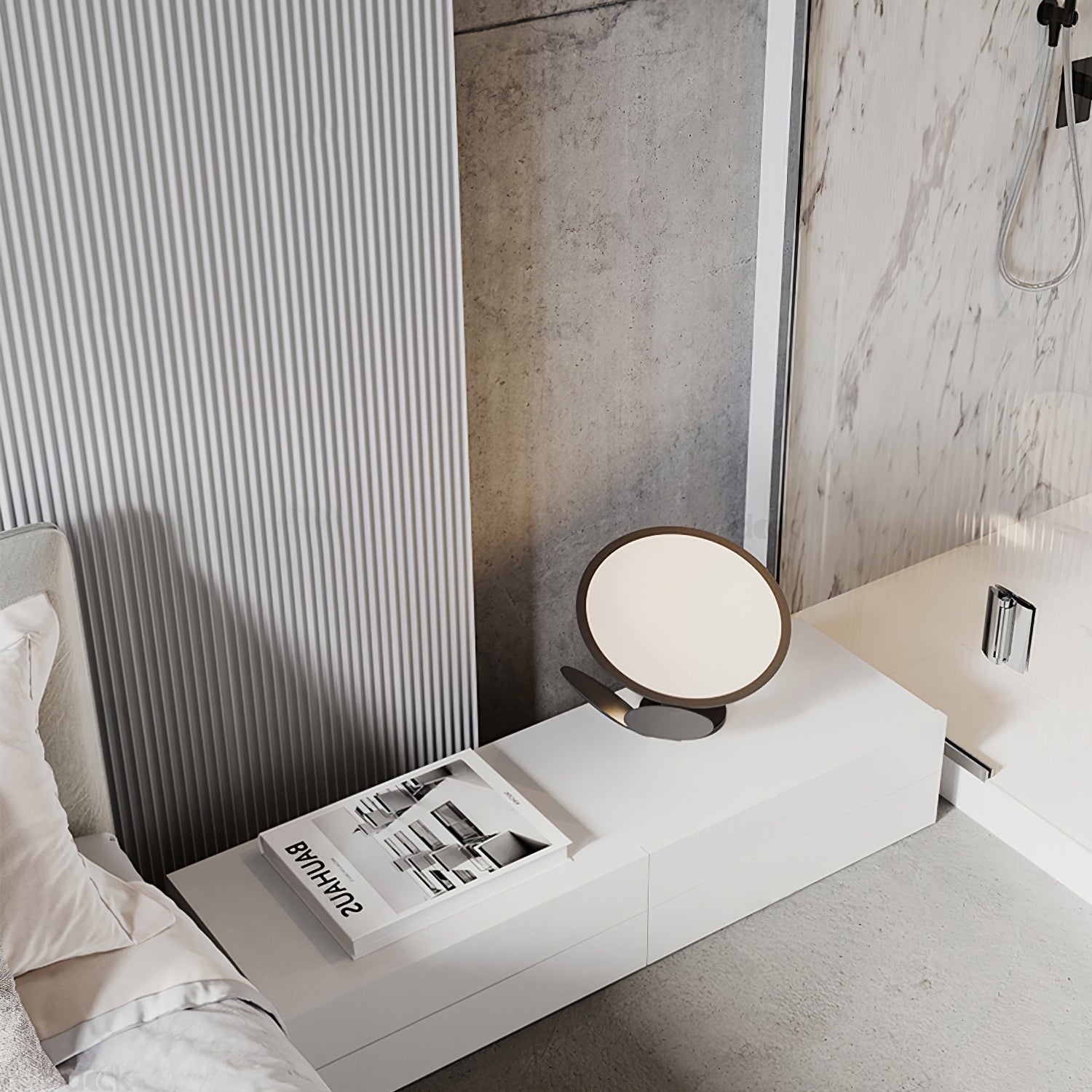 Lampe de Table Élégante - Détails Sculptés et Éclairage Atmosphérique