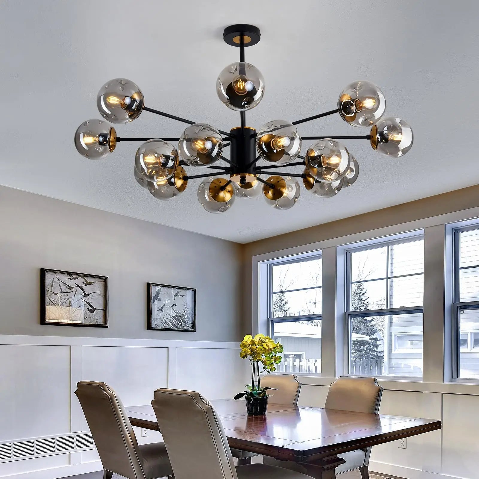 Lustre Scandinave en Cristal - Design Élégant et Contemporain