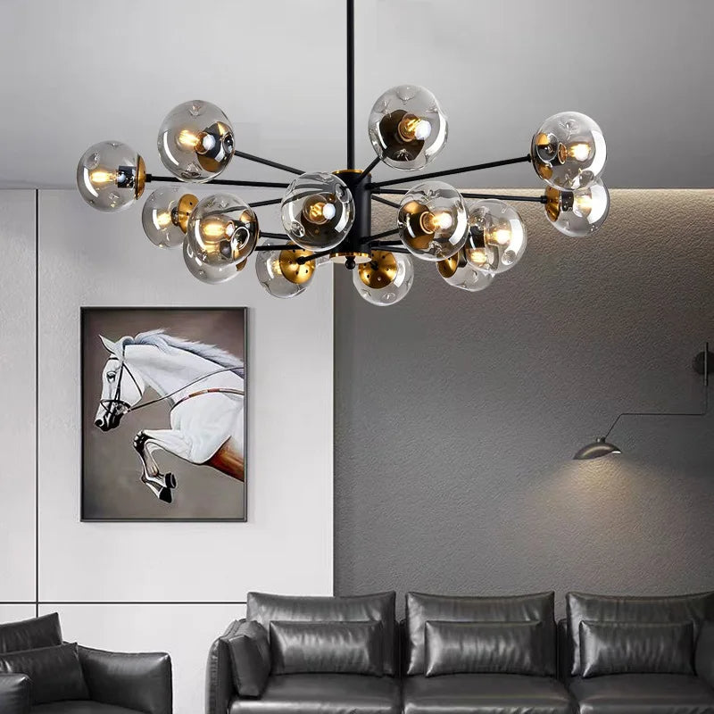 Lustre Scandinave en Cristal - Design Élégant et Contemporain