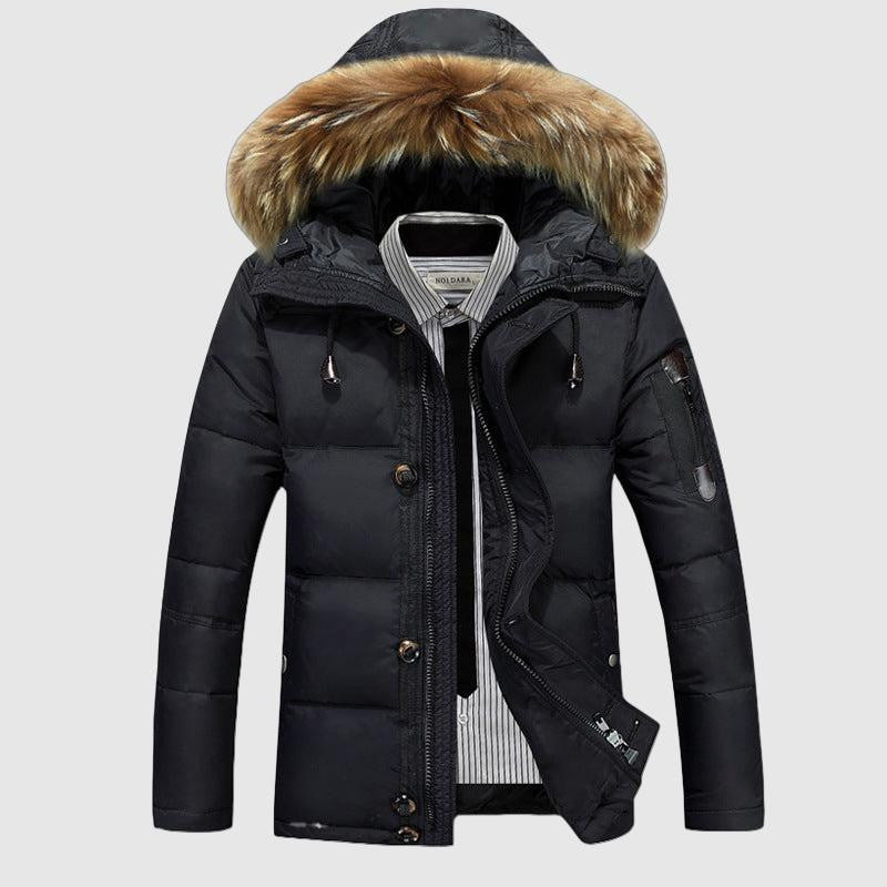Manteau d'hiver pour Hommes - Isolation de Haute Qualité et Col en Fausse Fourrure