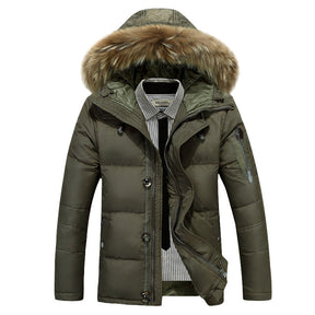 Manteau d'hiver pour Hommes - Isolation de Haute Qualité et Col en Fausse Fourrure
