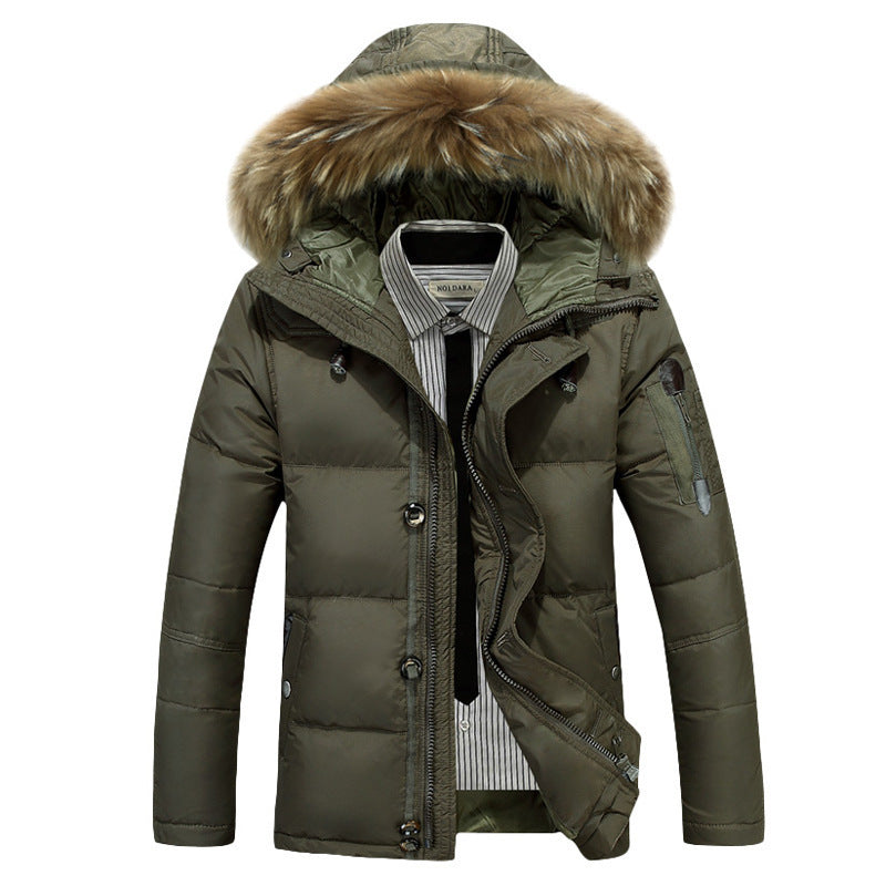 Manteau d'hiver pour Hommes - Isolation de Haute Qualité et Col en Fausse Fourrure