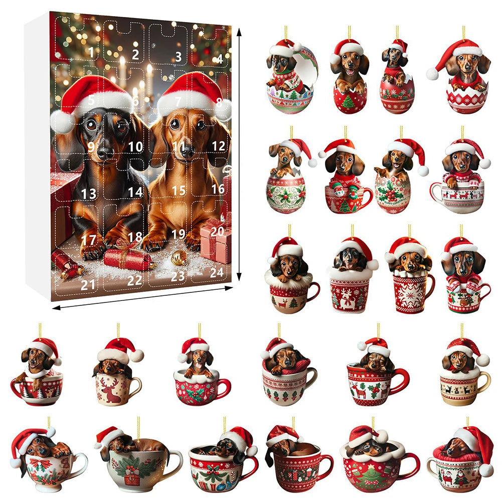 Calendrier de l'Avent Teckel | Surprises Festives pour Amoureux des Chiens