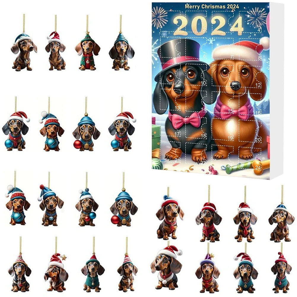 Calendrier de l'Avent Teckel | Surprises Festives pour Amoureux des Chiens