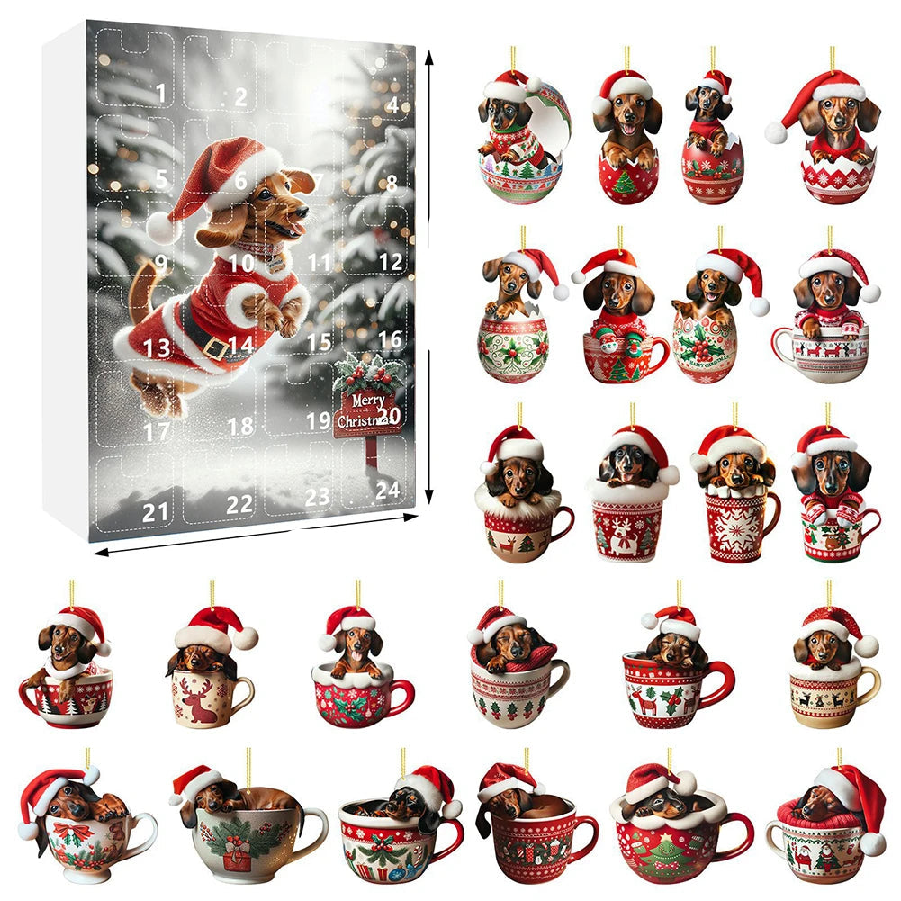 Calendrier de l'Avent Teckel | Surprises Festives pour Amoureux des Chiens